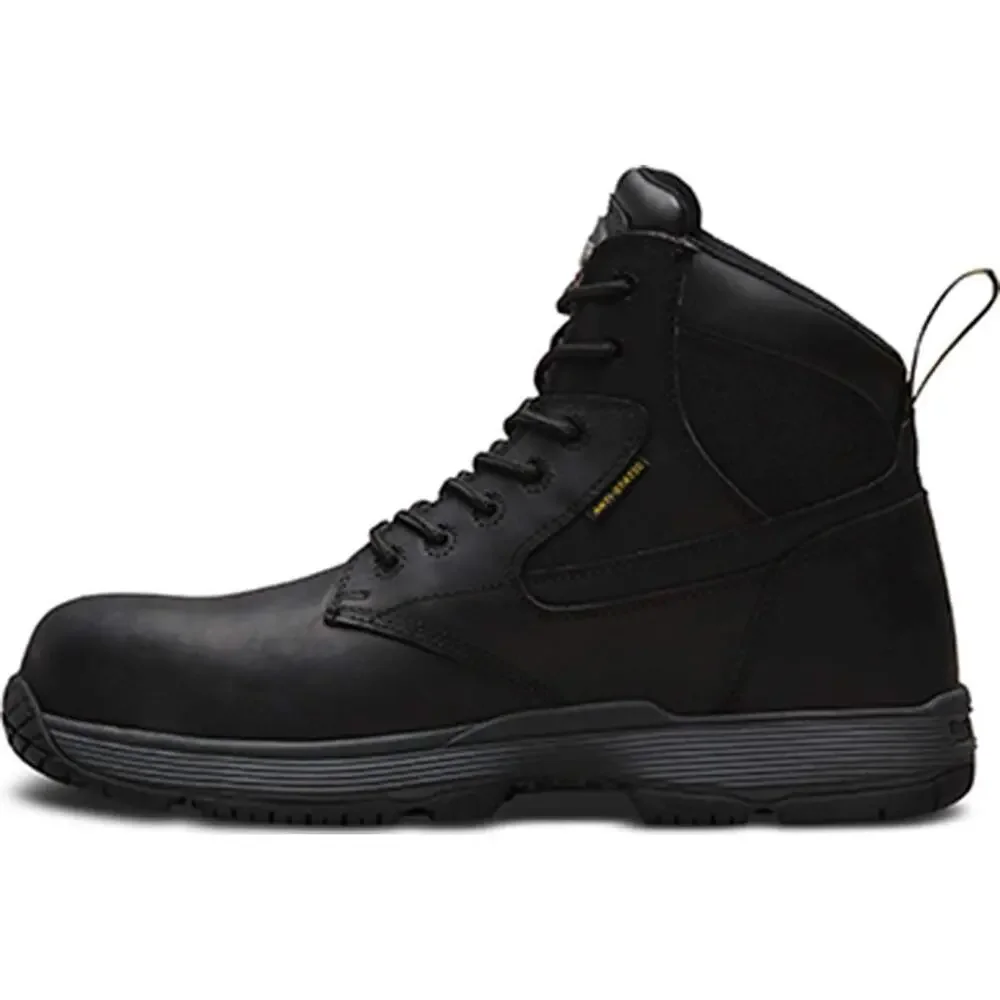 DR. MARTENS UNISEX NON METALLIC CORVID SD SAFETY TOE 7-EYE BOOT 11 Women /10 Men